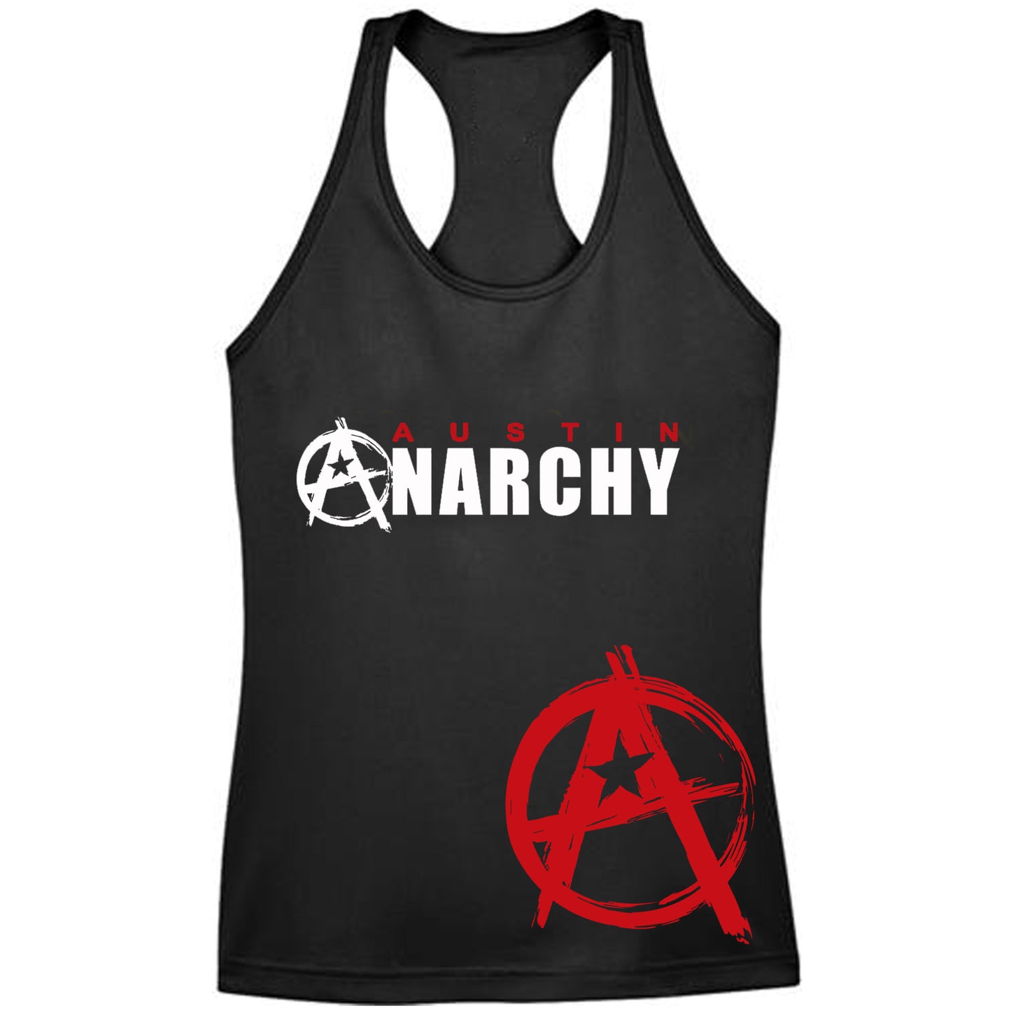 Austin Anarchy Ladies Racerback Performance Tank Top
