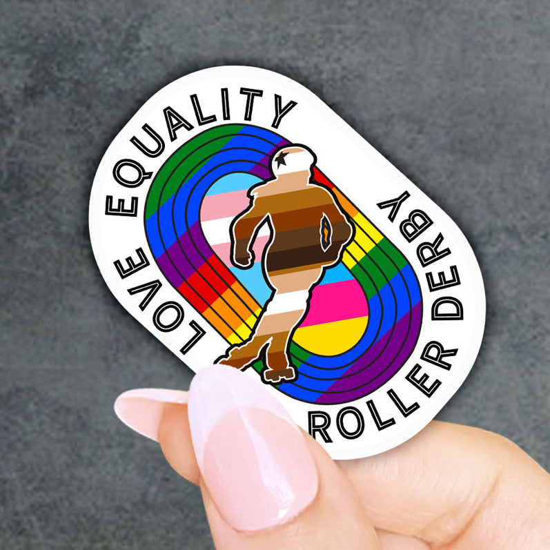 Love, Equality, Roller Derby Sticker