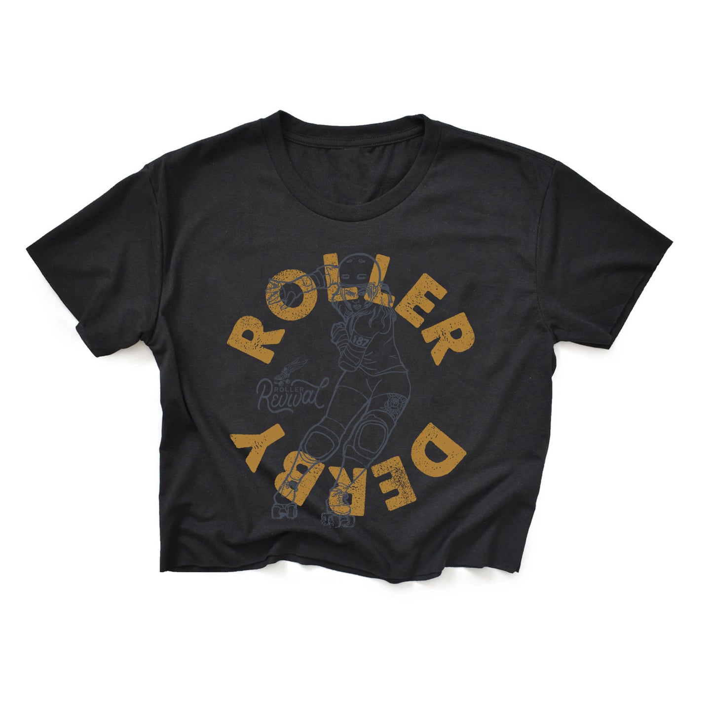 Hipcheck Roller Derby White Crop Top