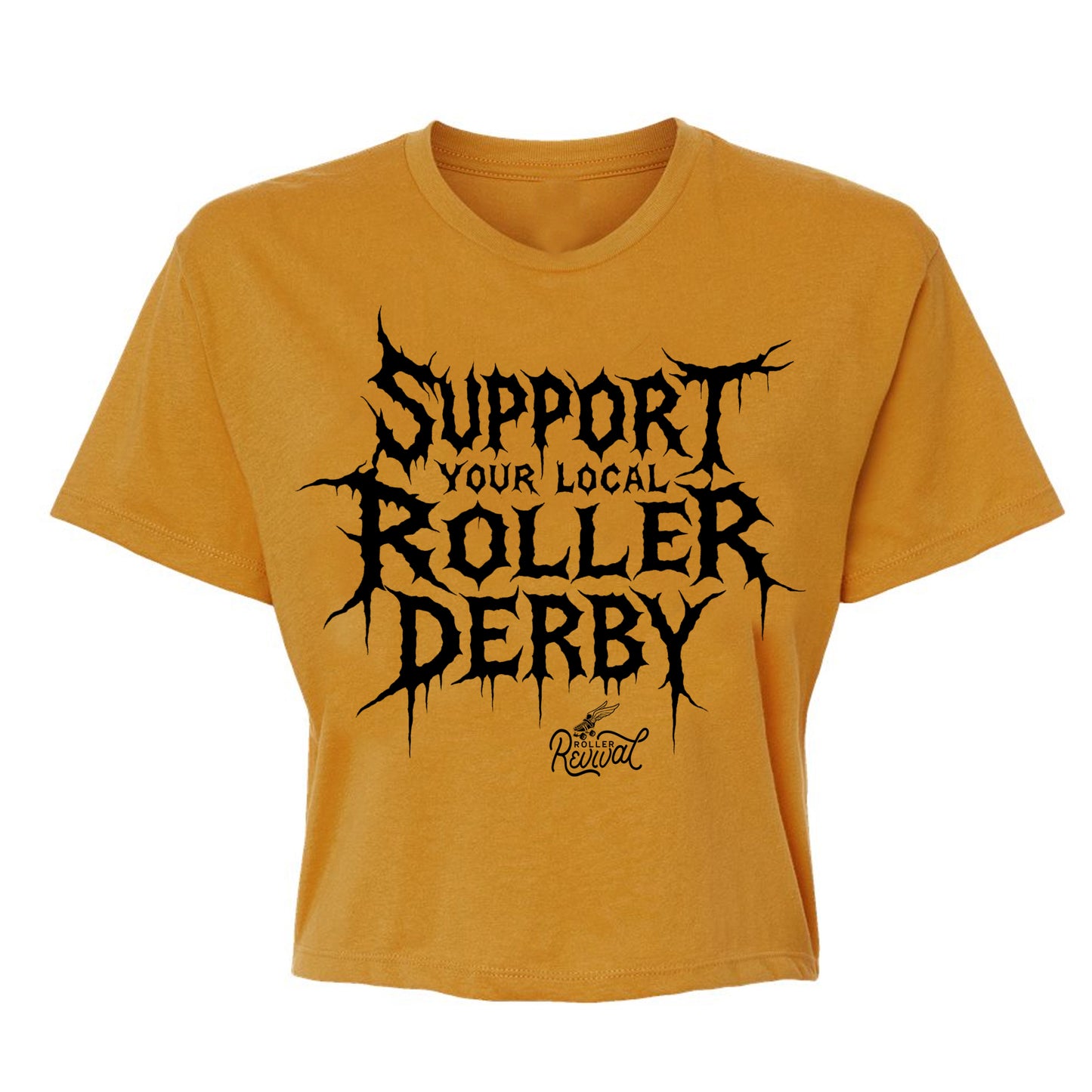 Support Your Local Roller Derby Crop Top
