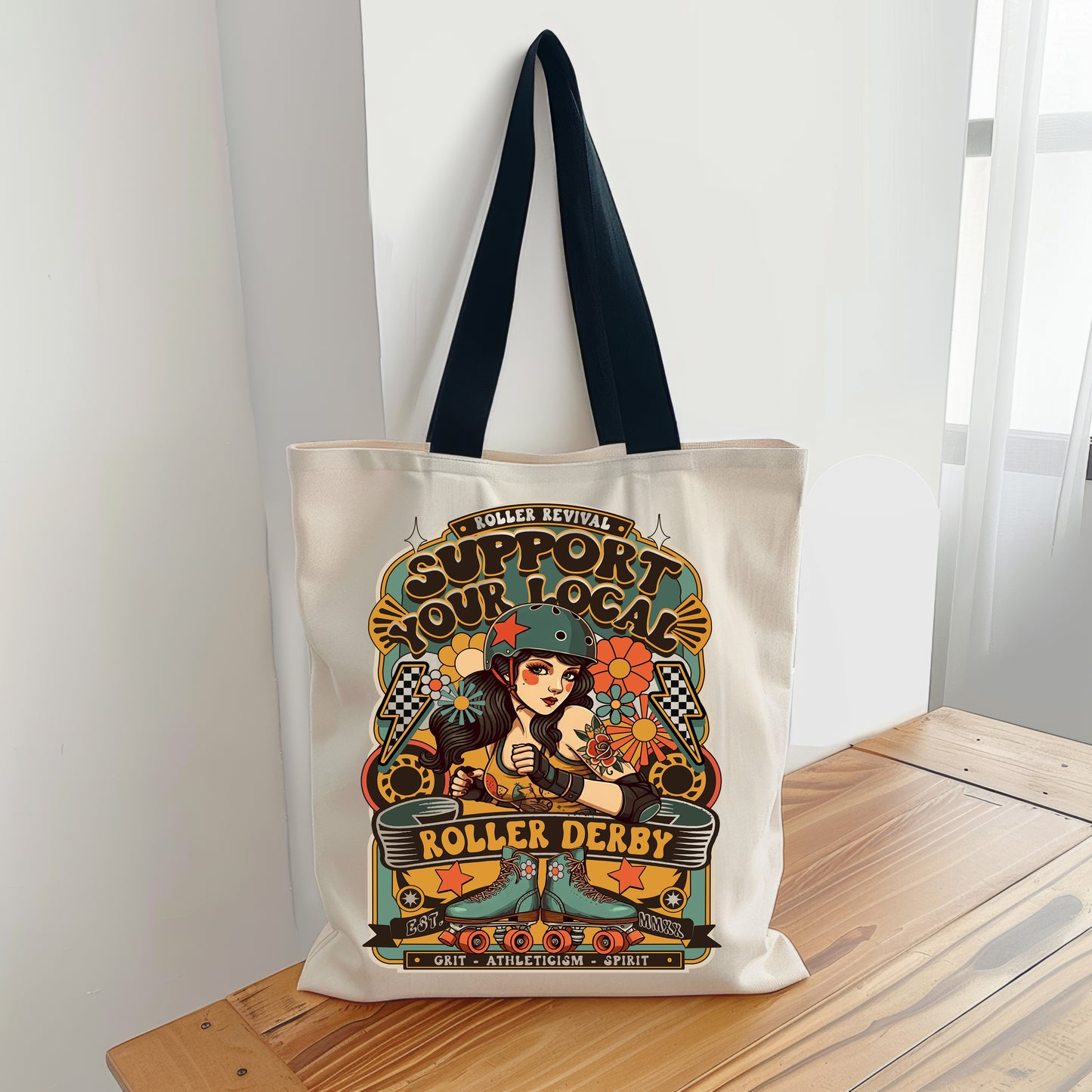 Support Your Local Roller Derby Tote Bag