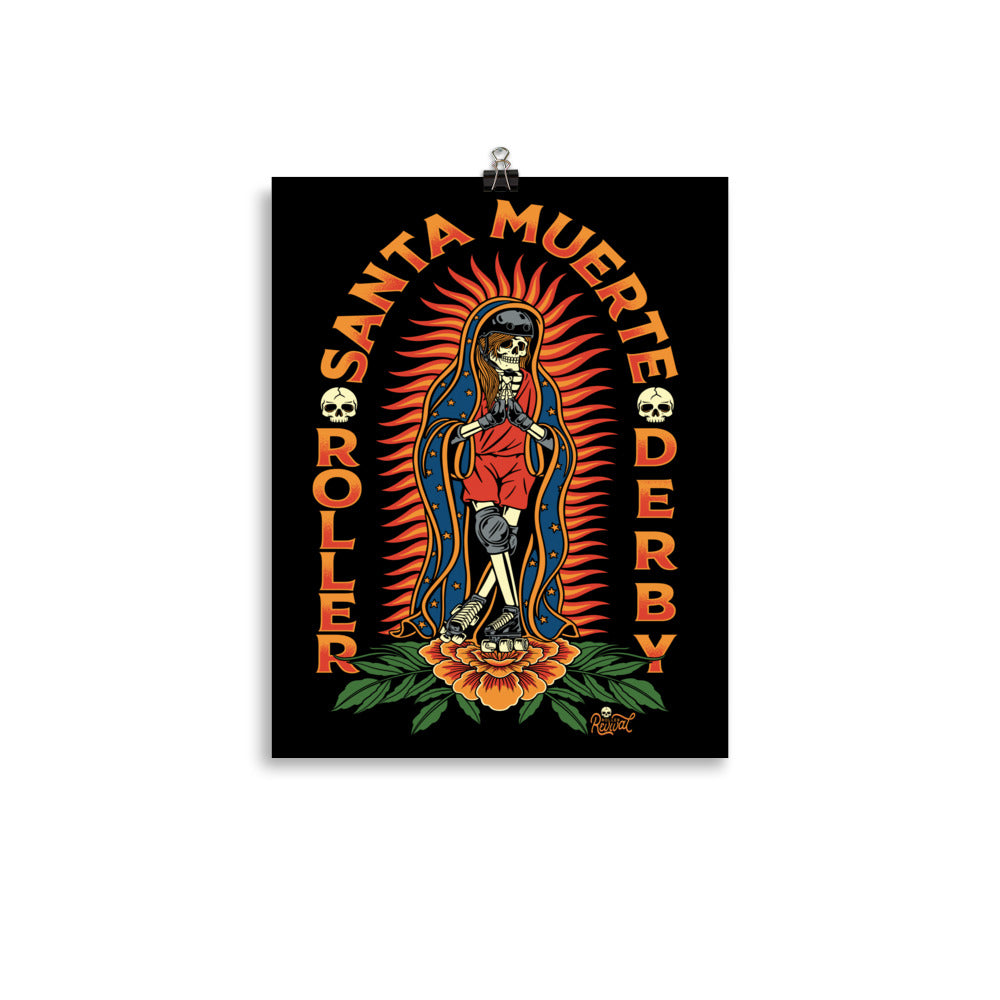 Santa Muerte Roller Derby Poster