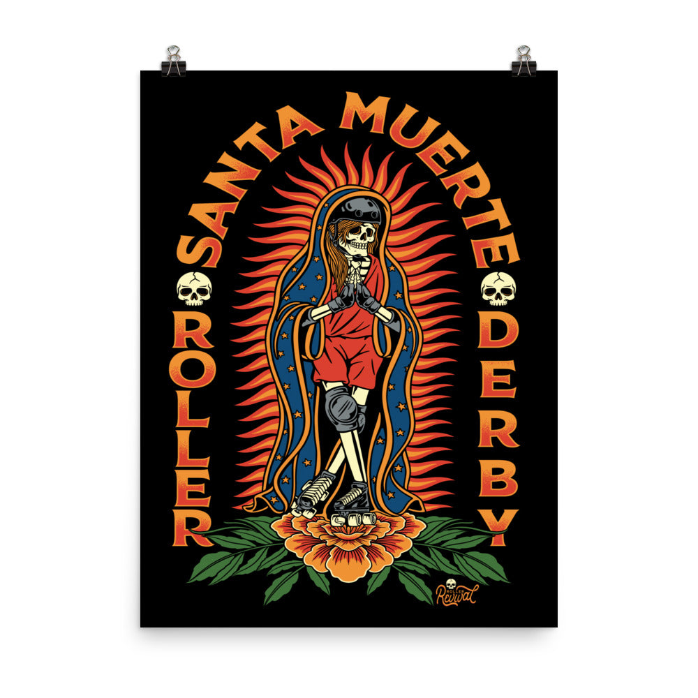 Santa Muerte Roller Derby Poster