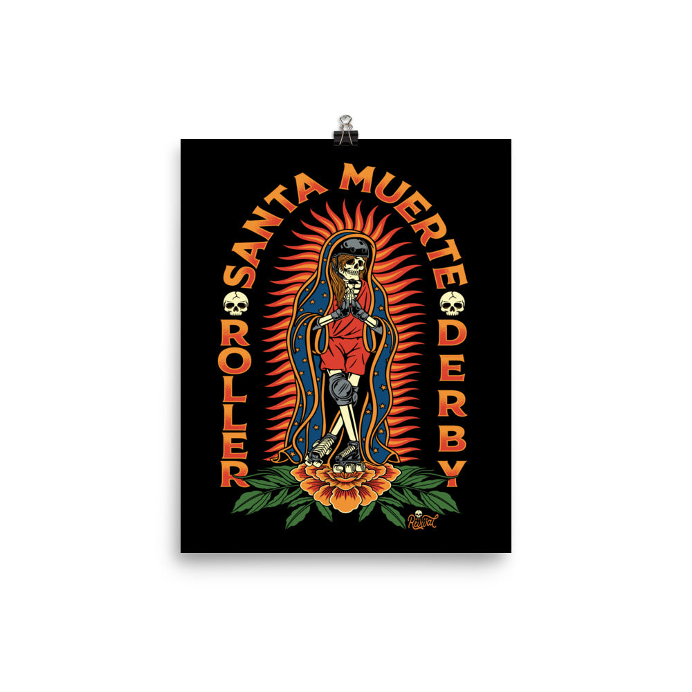 Santa Muerte Roller Derby Poster