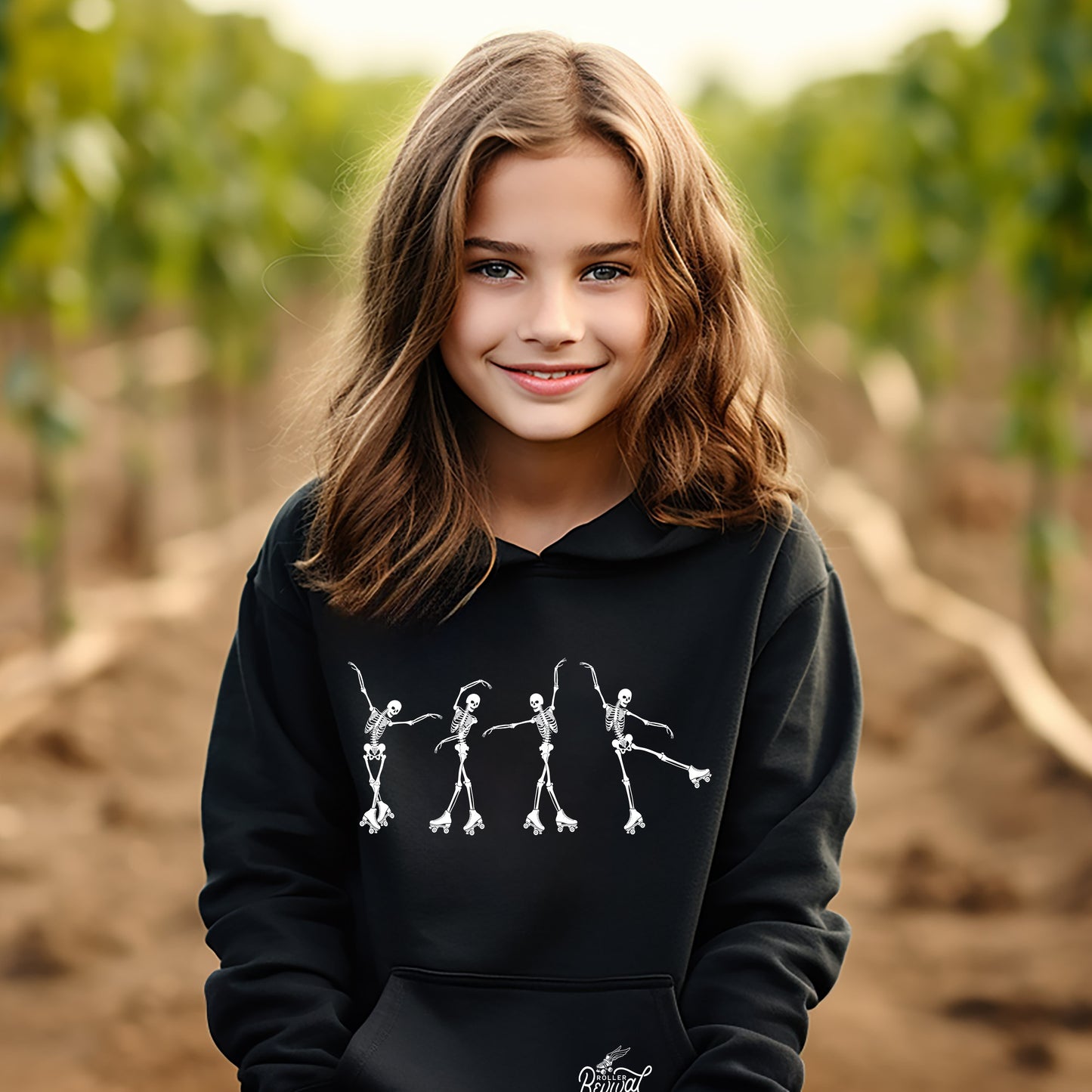 Feel it in Your Bones Unisex Youth Roller Skate Hoodie Sweatshirt