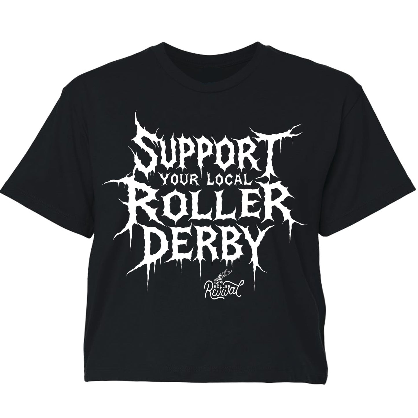 Support Your Local Roller Derby Crop Top