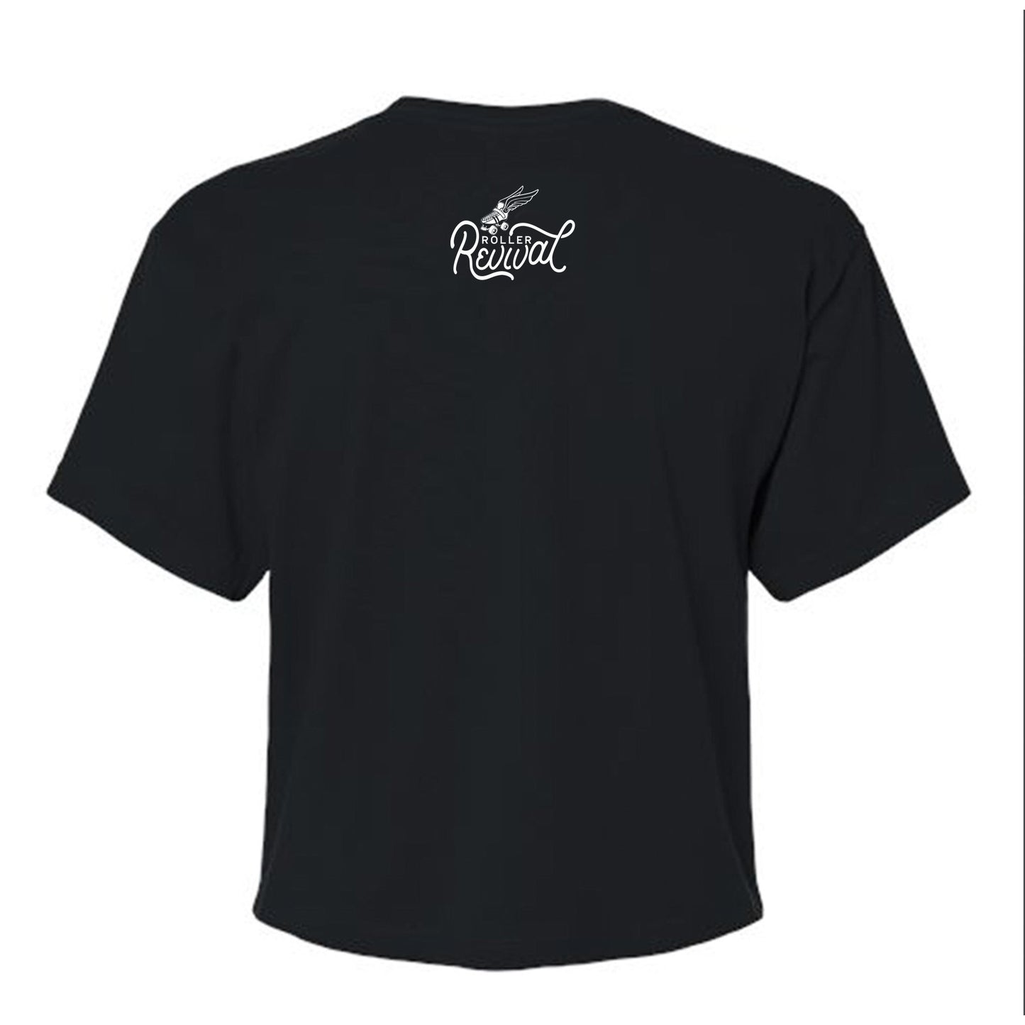 Feel it in Your Bones Roller Skate Black Crop Top