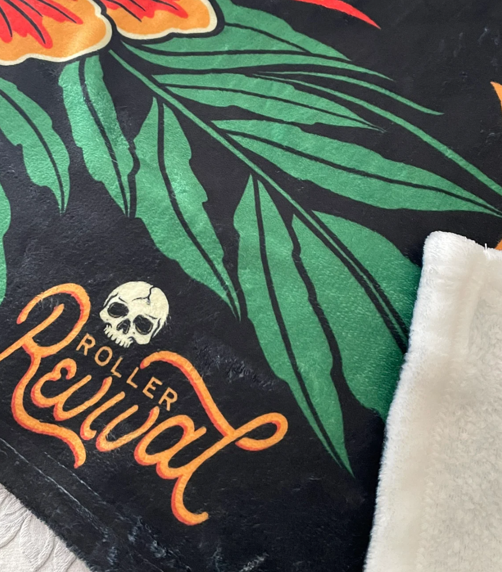 Santa Muerte Throw Blanket