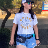 Hipcheck Roller Derby White Crop Top