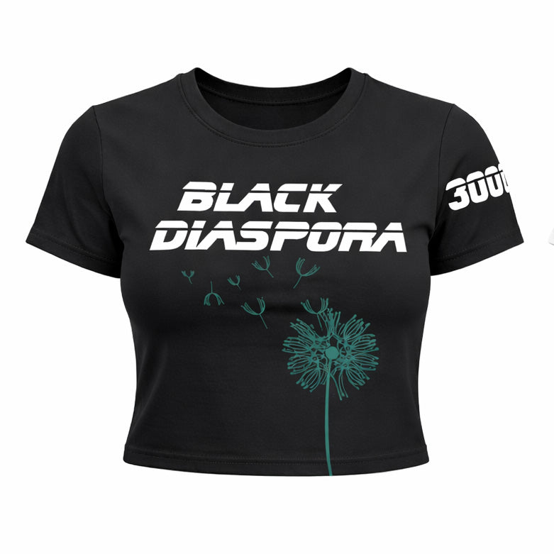 Black or White Ladies Performance Crop Tee