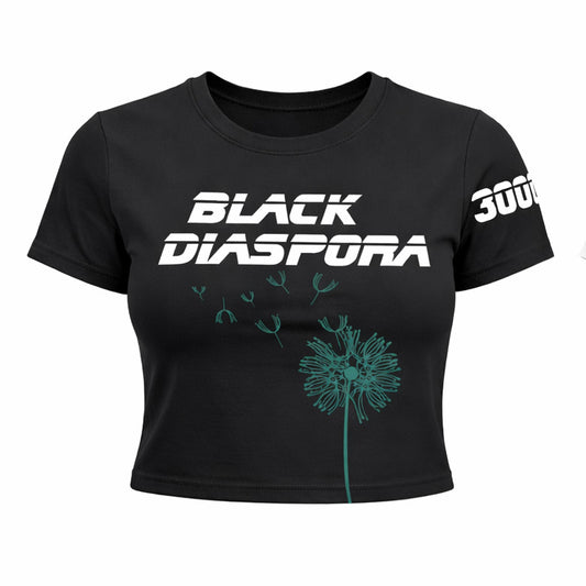 Black or White Ladies Performance Crop Tee