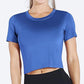 OVERSTOCK SALE Blank Royal Blue Dry Fit Crop Tee