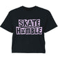 Skate Humble Black Crop Top