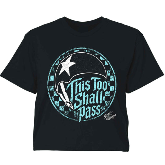 This Too Shall Pass Black Crop Top
