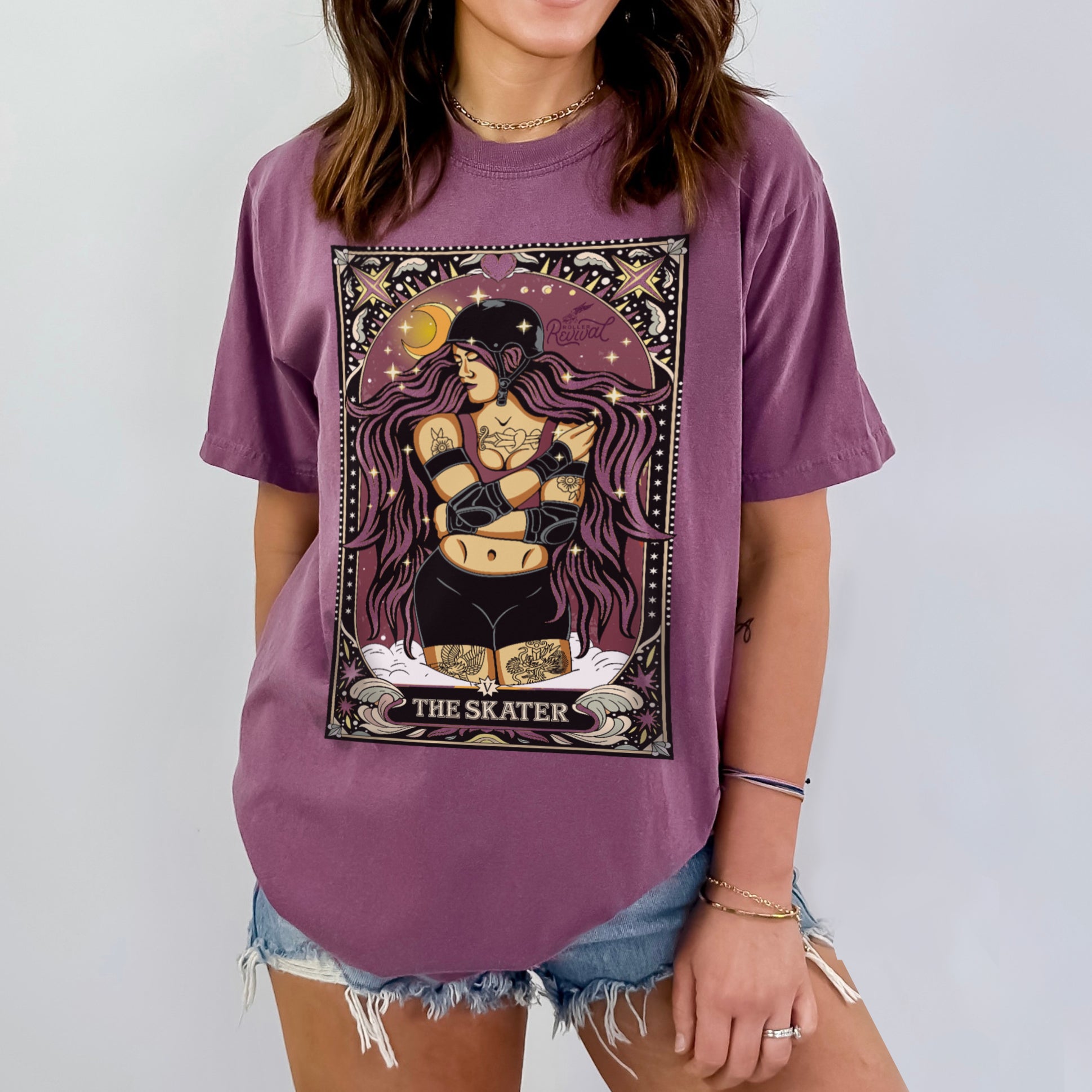 ★SATUR★ Tarot graphic short sleeve t-shirt light blue SATUR | 세터 | (W) 타로 그래픽 반팔 티셔츠 라이트 블루