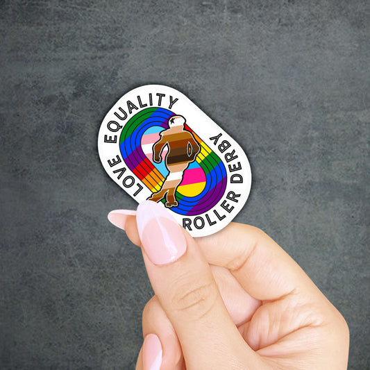 Love, Equality, Roller Derby Sticker