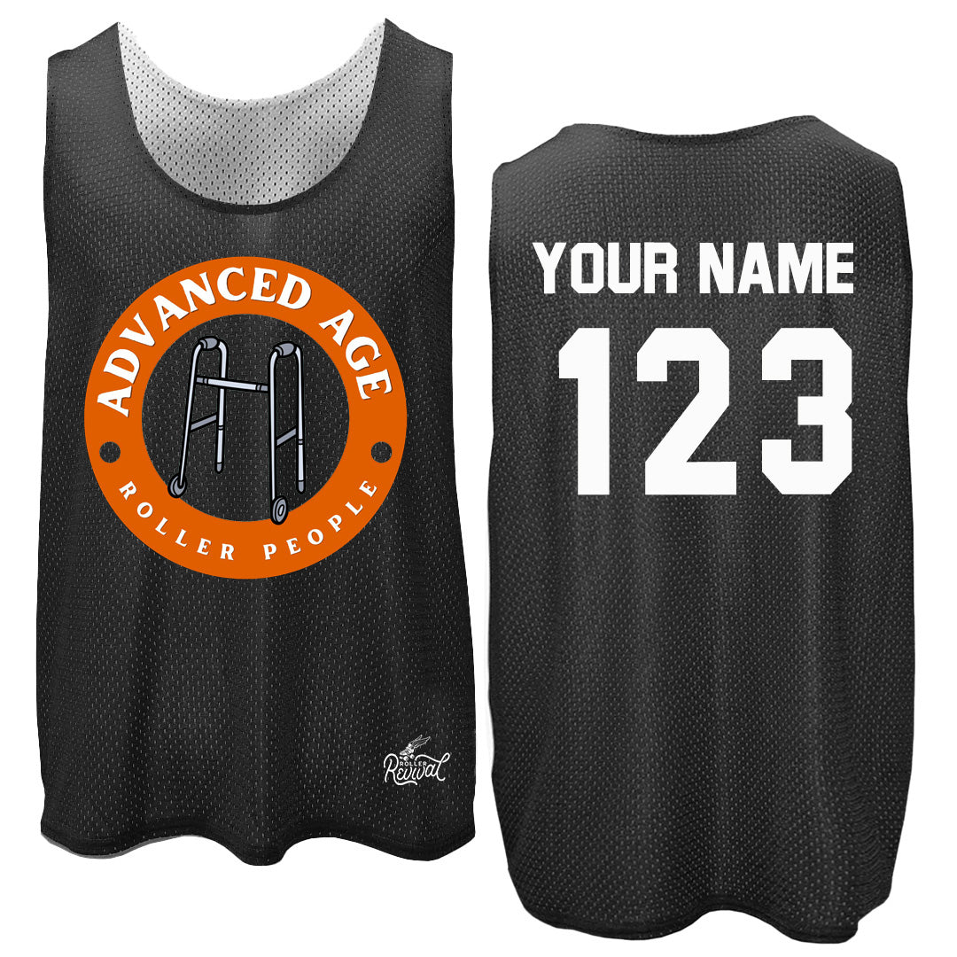 Advanced Age Mens Reversible Black/White Mesh Scrimmage Jersey