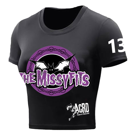 MissyFits Ladies Black Crop Top