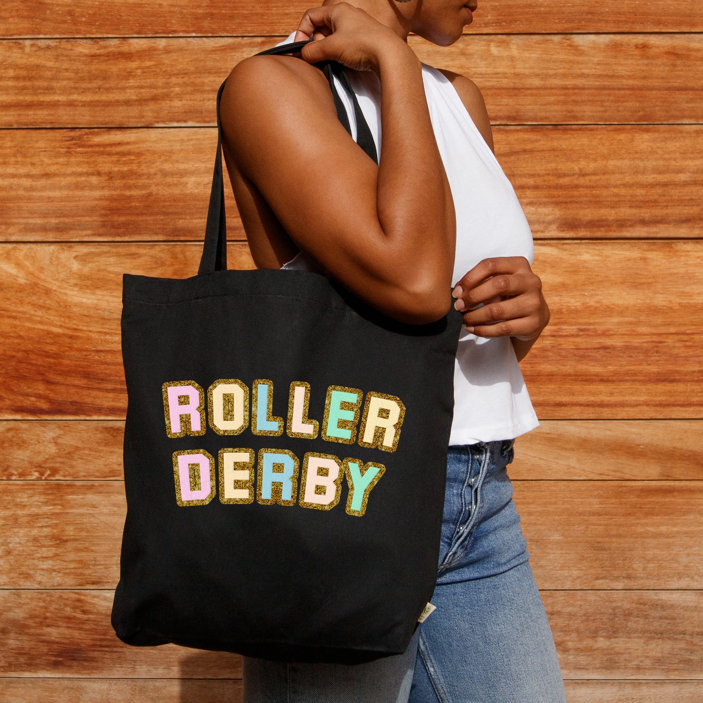 Pastels and Glitter Roller Derby Tote Bag