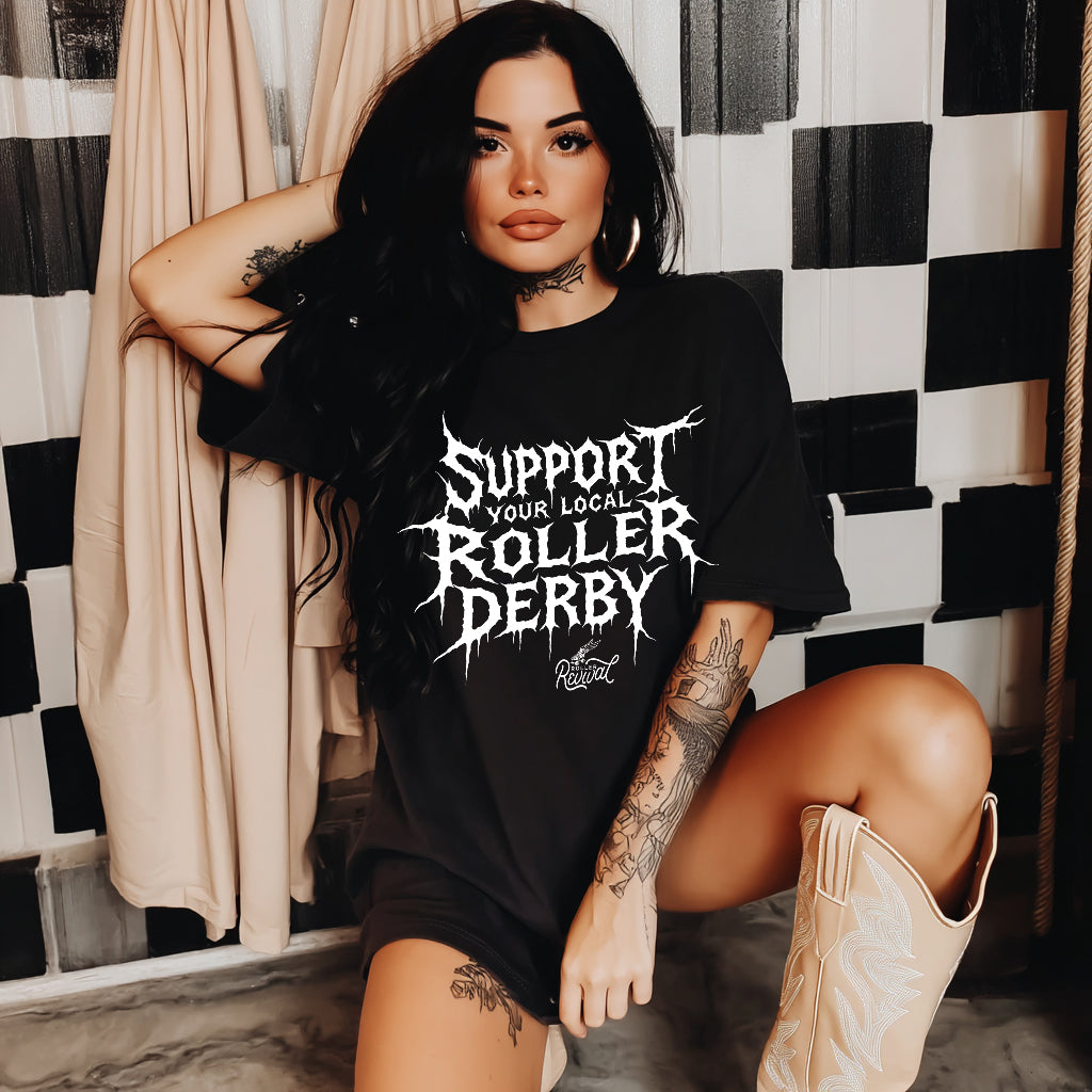 Support Your Local Roller Derby Short-Sleeve Unisex T-Shirt
