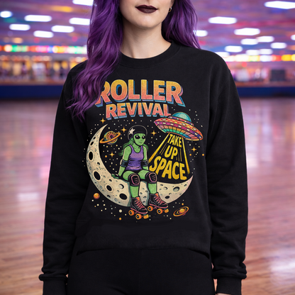 Take Up Space Roller Derby Crewneck Sweatshirt