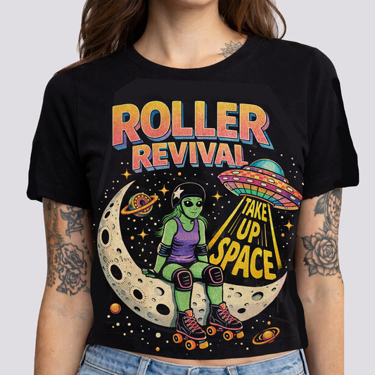 Take Up Space Black Crop Top