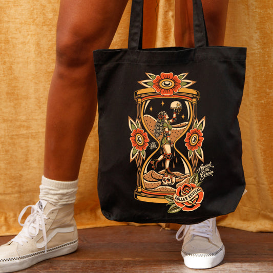 Against the Grain Black Tote Bag