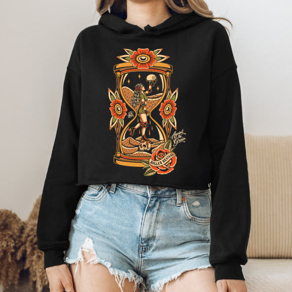 Against the Grain Crop Hoodie Sweatshirt