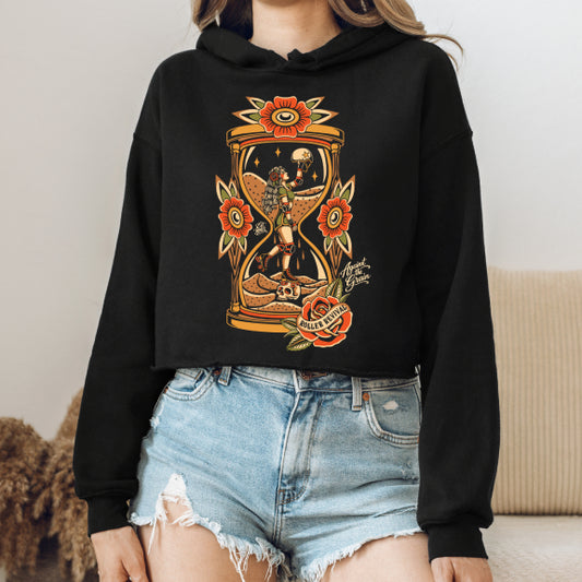 Against the Grain Crop Hoodie Sweatshirt