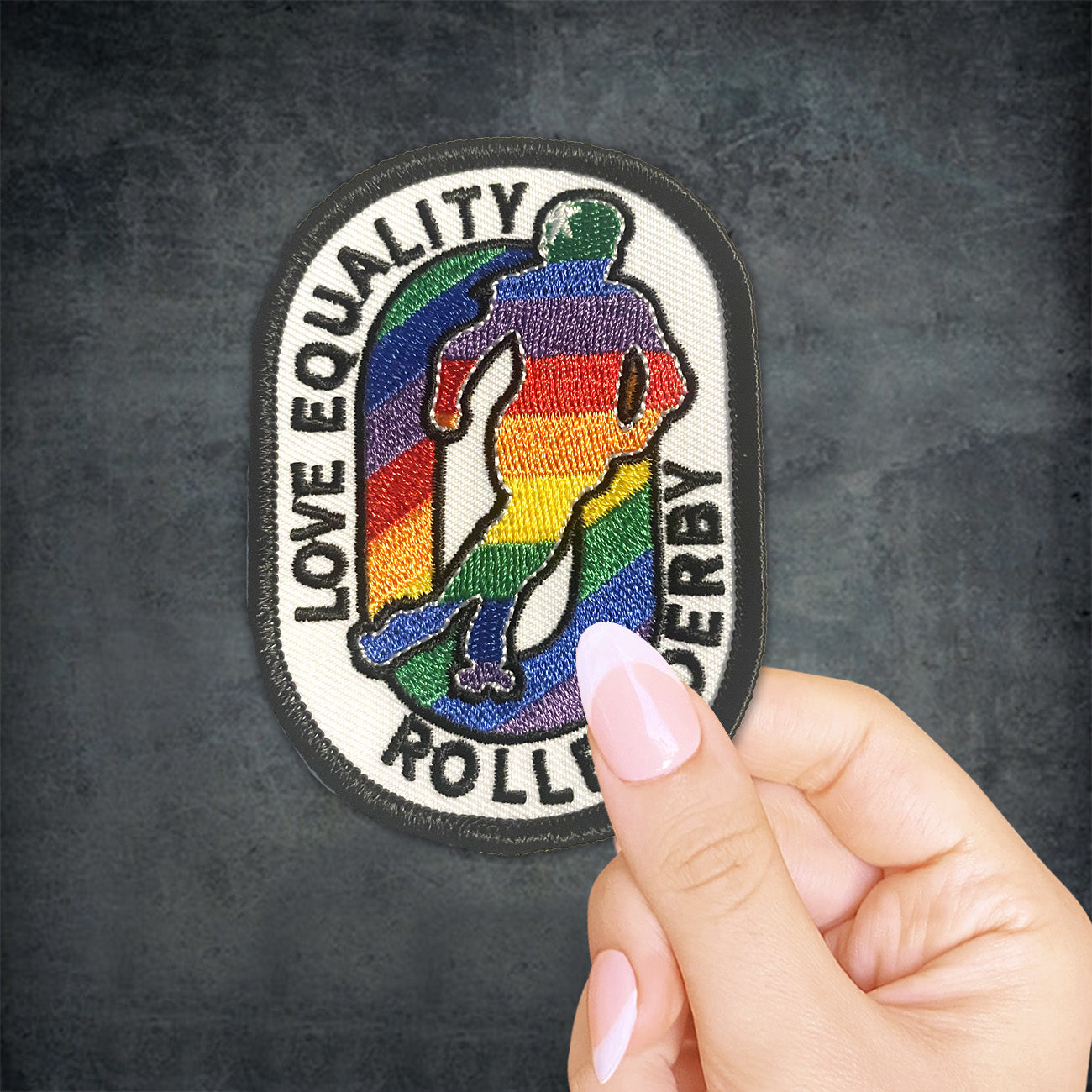 Love, Equality, Roller Derby Embroidered Patch