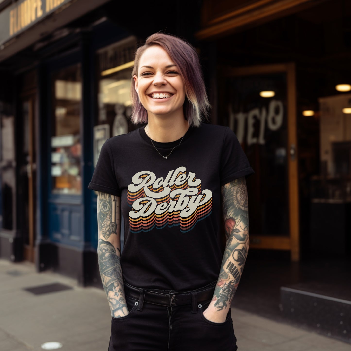 Dropping Vibes Roller Derby Crop Top