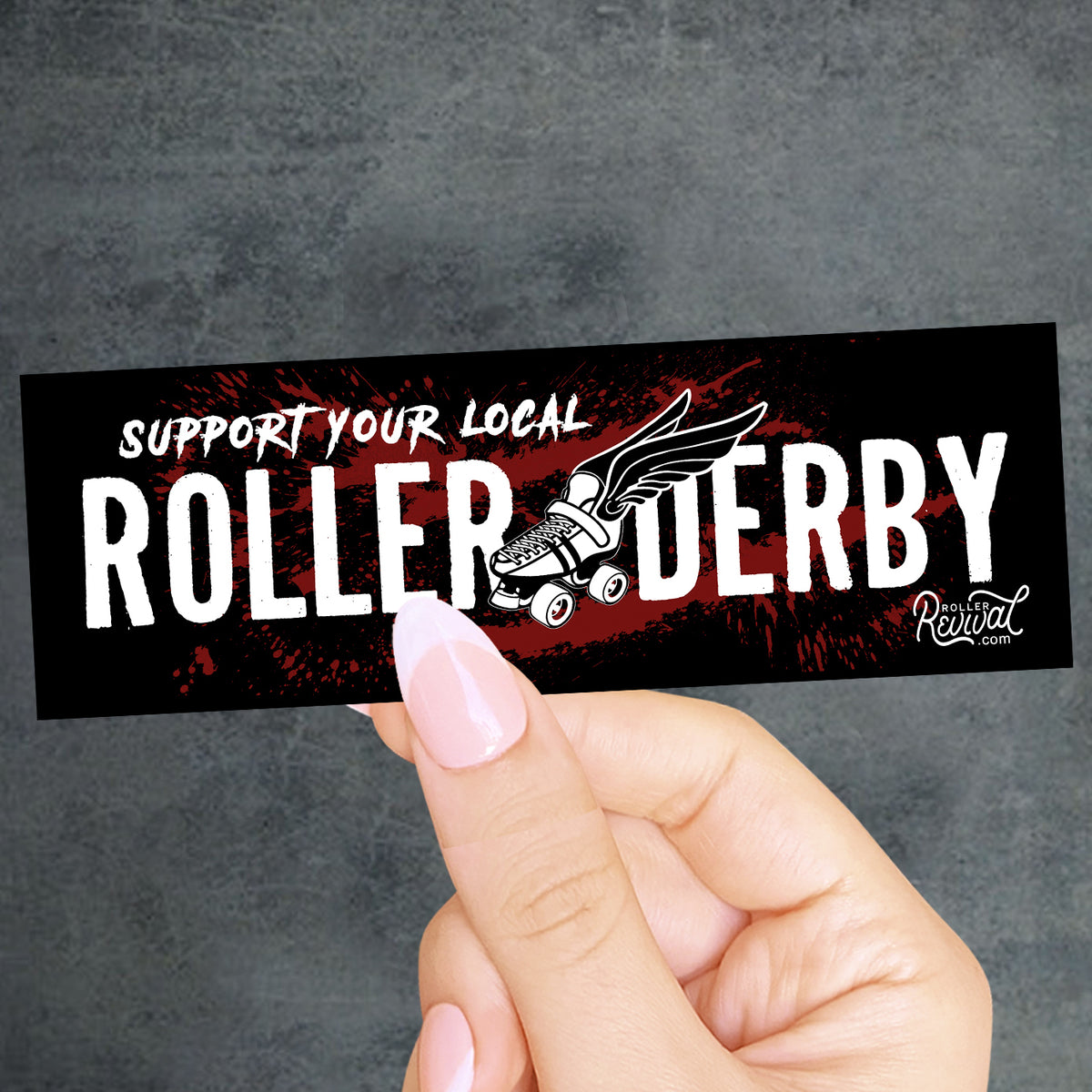 Support Your Local Roller Derby Bumper Sticker – Roller Revival