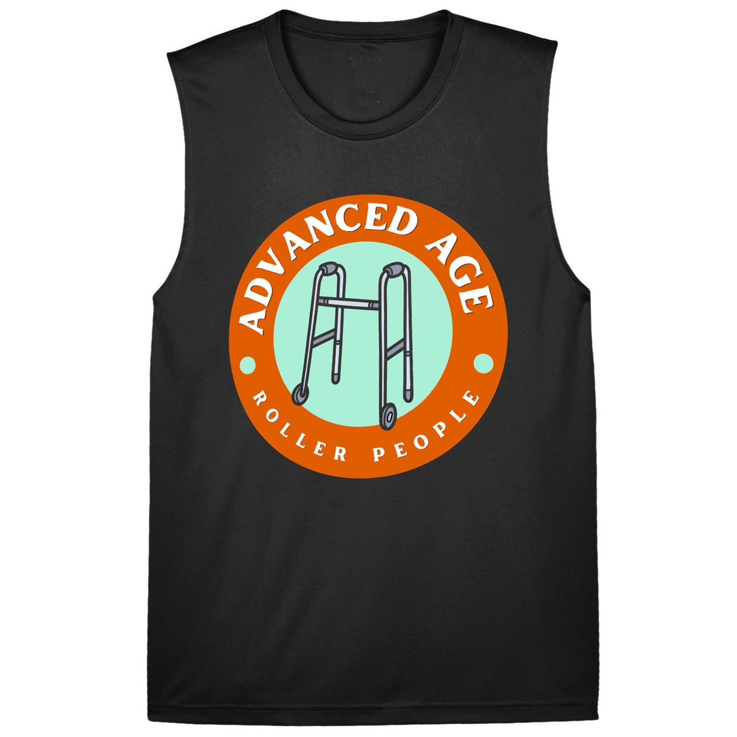 Advanced Age Mens Performance Muscle Tank White
