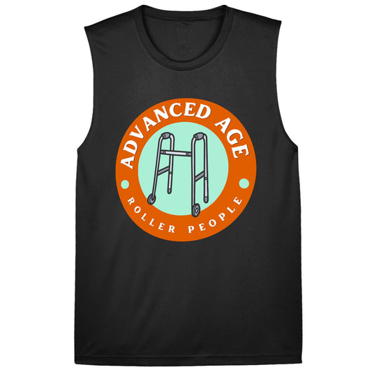 Advanced Age Mens Performance Muscle Tank White