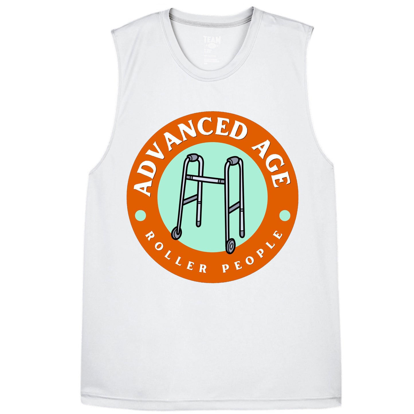 Advanced Age Mens Performance Muscle Tank White