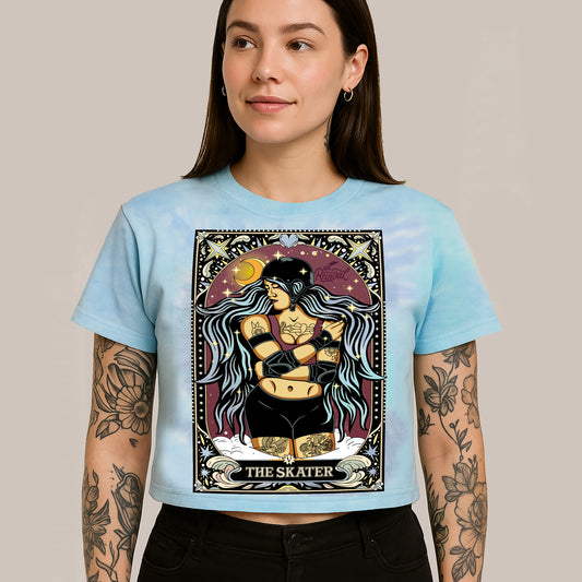 The Skater Short-Sleeve Crop Top Tie Dye T-Shirt