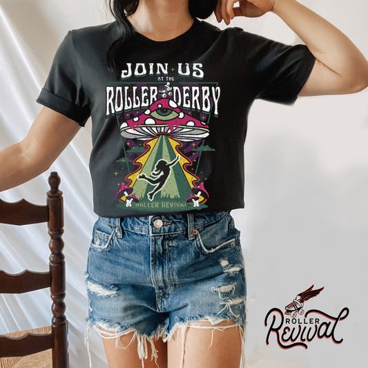 Join Us at the Roller Derby Unisex T-Shirt