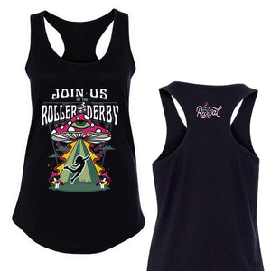 Join Us at the Roller Derby Racerback Tank