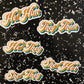 Retro Rainbow Pronoun Stickers