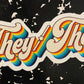 Retro Rainbow Pronoun Stickers